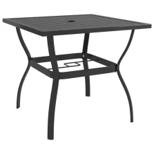  vidaXL antracitszürke acél kerti asztal 81,5 x 81,5 x 72 cm