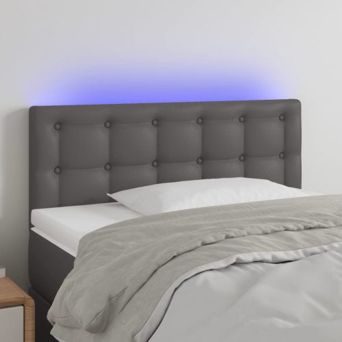 vidaXL szürke műbőr LED-es fejtámla 80 x 5 x 78/88 cm