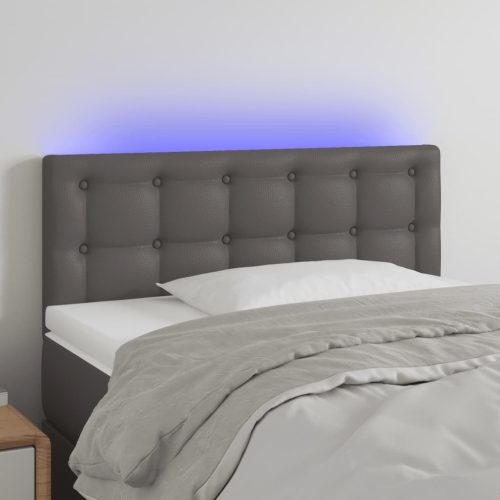 vidaXL szürke műbőr LED-es fejtámla 100 x 5 x 78/88 cm