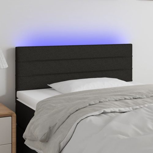 vidaXL fekete szövet LED-es fejtámla 80 x 5 x 78/88 cm