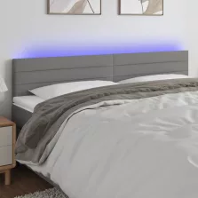   vidaXL sötétszürke szövet LED-es fejtámla 180x5x78/88 cm