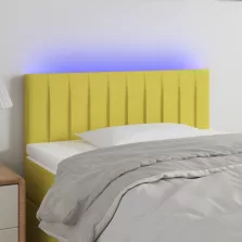 vidaXL zöld szövet LED-es fejtámla 90x5x78/88 cm