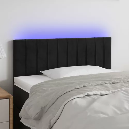 vidaXL fekete bársony LED-es fejtámla 80 x 5 x 78/88 cm