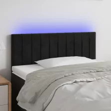 vidaXL fekete bársony LED-es fejtámla 100x5x78/88 cm