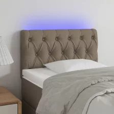   vidaXL tópszínű szövet LED-es fejtámla 80 x 7 x 78/88 cm