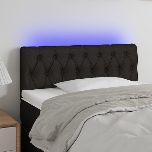 vidaXL fekete szövet LED-es fejtámla 100 x 7 x 78/88 cm