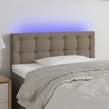   vidaXL tópszínű szövet LED-es fejtámla 80 x 5 x 78/88 cm