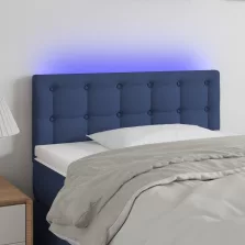 vidaXL kék szövet LED-es fejtámla 80 x 5 x 78/88 cm