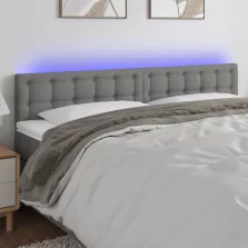  vidaXL sötétszürke szövet LED-es fejtámla 160x5x78/88 cm