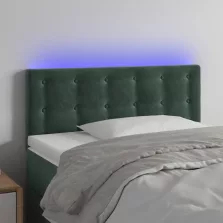   vidaXL sötétzöld bársony LED-es fejtámla 80 x 5 x 78/88 cm