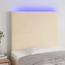   vidaXL krémszínű szövet LED-es fejtámla 100x5x118/128 cm