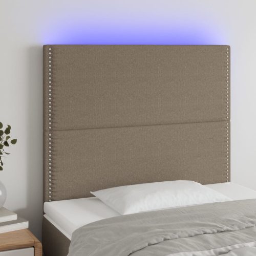 vidaXL tópszínű szövet LED-es fejtámla 80x5x118/128 cm