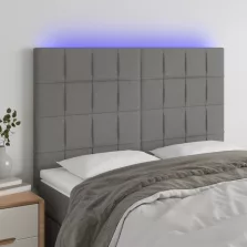   vidaXL sötétszürke szövet LED-es fejtámla 144x5x118/128 cm