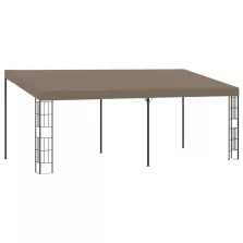 vidaXL tópszínű falra szerelhető szövetpavilon 6 x 3 m