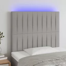   vidaXL világosszürke szövet LED-es fejtámla 90x5x118/128 cm
