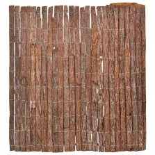 vidaXL Kéregkerítés Barna 100 x 600 cm Kéreg