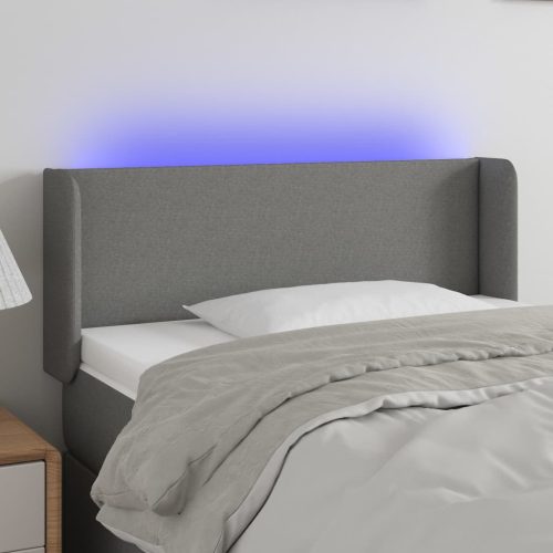 vidaXL sötétszürke szövet LED-es fejtámla 83 x 16 x 78/88 cm