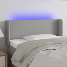   vidaXL világosszürke szövet LED-es fejtámla 103 x 16 x 78/88 cm