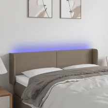   vidaXL tópszínű szövet LED-es fejtámla 147 x 16 x 78/88 cm