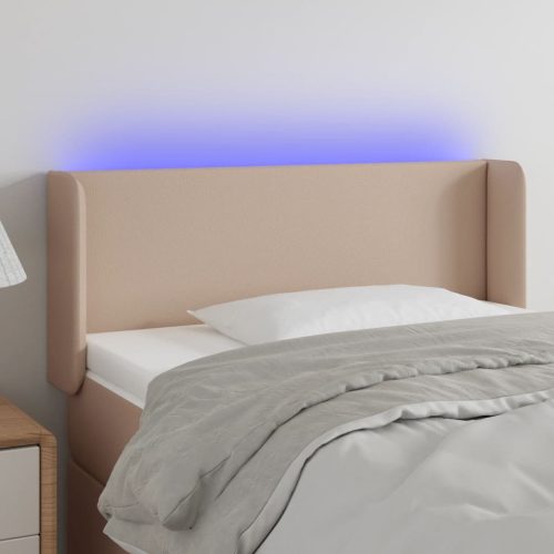 vidaXL fekete műbőr LED-es fejtámla 83x16x78/88 cm