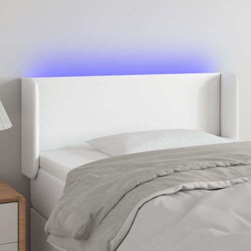 vidaXL fehér műbőr LED-es fejtámla 93x16x78/88 cm