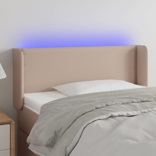 vidaXL fekete műbőr LED-es fejtámla 83x16x78/88 cm