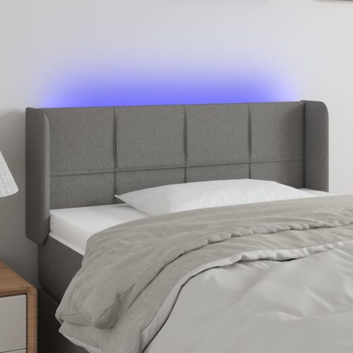 vidaXL sötétszürke szövet LED-es fejtámla 83 x 16 x 78/88 cm