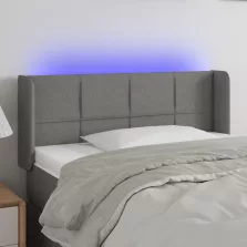   vidaXL sötétszürke szövet LED-es fejtámla 103 x 16 x 78/88 cm