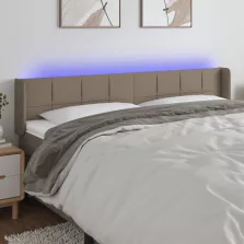   vidaXL tópszínű szövet LED-es fejtámla 163 x 16 x 78/88 cm