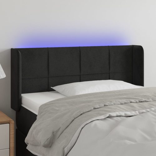 vidaXL fekete bársony LED-es fejtámla 83 x 16 x 78/88 cm