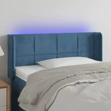  vidaXL sötétkék bársony LED-es fejtámla 93 x 16 x 78/88 cm
