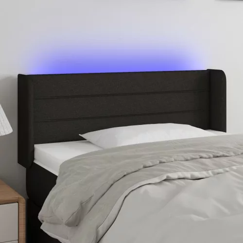 vidaXL fekete szövet LED-es fejtámla 103 x 16 x 78/88 cm