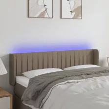   vidaXL tópszínű szövet LED-es fejtámla 147 x 16 x 78/88 cm