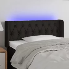 vidaXL fekete szövet LED-es fejtámla 103 x 16 x 78/88 cm