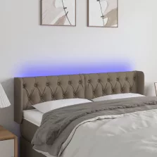   vidaXL tópszínű szövet LED-es fejtámla 163 x 16 x 78/88 cm