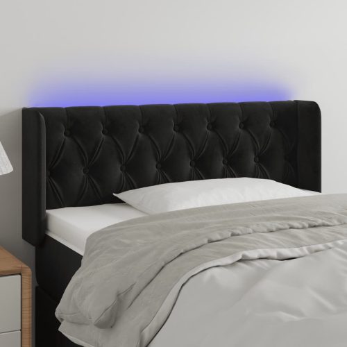 vidaXL fekete bársony LED-es fejtámla 103 x 16 x 78/88 cm