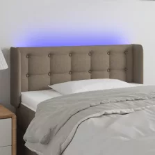   vidaXL tópszínű szövet LED-es fejtámla 93 x 16 x 78/88 cm