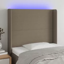   vidaXL tópszínű szövet LED-es fejtámla 103x16x118/128 cm