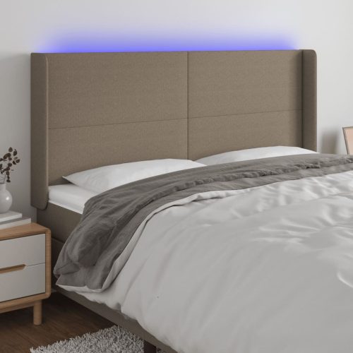 vidaXL tópszínű szövet LED-es fejtámla 183x16x118/128 cm