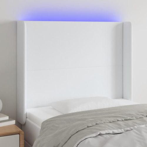 vidaXL fehér műbőr LED-es fejtámla 103x16x118/128 cm