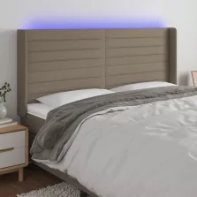   vidaXL tópszínű szövet LED-es fejtámla 163x16x118/128 cm