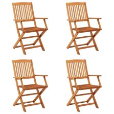   vidaXL 4 db összecsukható tömör eukaliptuszfa kerti szék