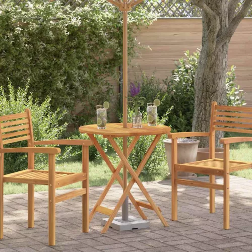 vidaXL tömör eukaliptuszfa összecsukható kerti asztal Ø 60 x 75 cm