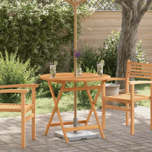 vidaXL tömör eukaliptuszfa összecsukható kerti asztal Ø 90 x 75 cm