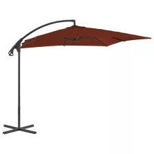   vidaXL terrakotta konzolos napernyő acélrúddal 250 x 250 cm