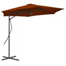   vidaXL terrakotta kültéri napernyő acélrúddal 300 x 230 cm