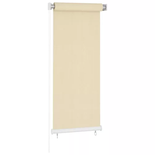 vidaXL krémszínű kültéri HDPE roló 60 x 140 cm