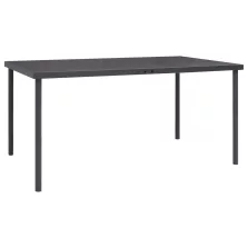   vidaXL antracitszürke kültéri étkezőasztal 150 x 90 x 74 cm