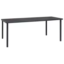  vidaXL antracitszürke kültéri étkezőasztal 190 x 90 x 74 cm