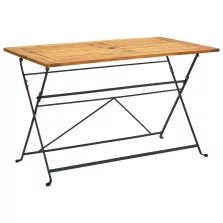   vidaXL tömör akácfa összecsukható kerti asztal 120 x 70 x 74 cm